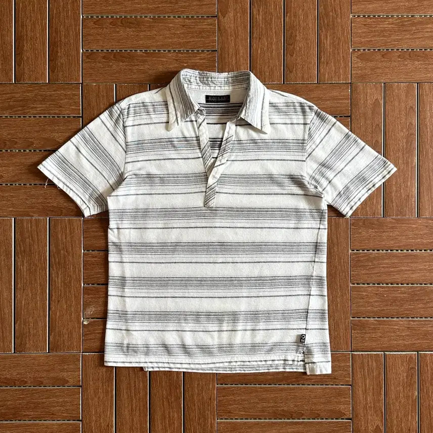 [BUNJANG] Morgan Homme Striped Cotton Short Sleeve T-Shirt (L) / Morgan Homme 스트라이프 코튼 반팔티 L