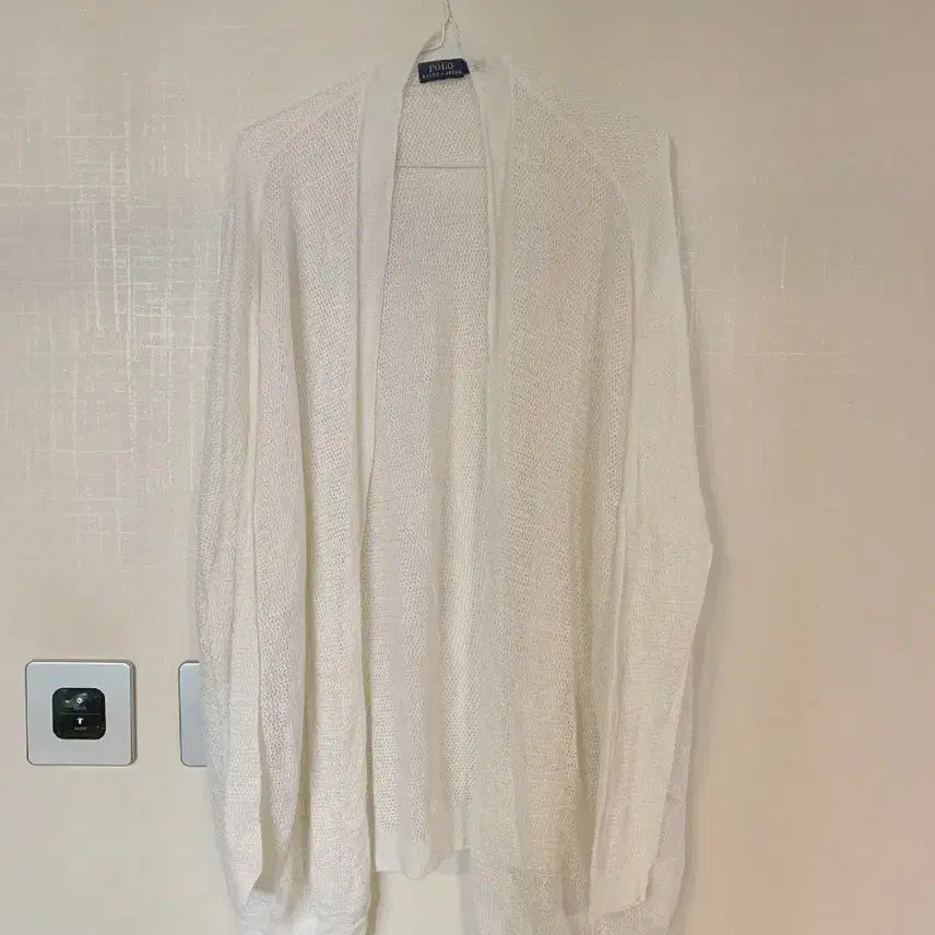 [BUNJANG] Polo Ralph Lauren White Summer Cardigan L / 폴로 랄프로렌 화이트 여름 가디건 L