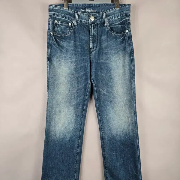 [BUNJANG] Beanpole Men's Washed Denim Pants (33-inch Waist) / [무료배송]빈폴 84(33인치) 남성 워싱 데님 팬츠 청바지