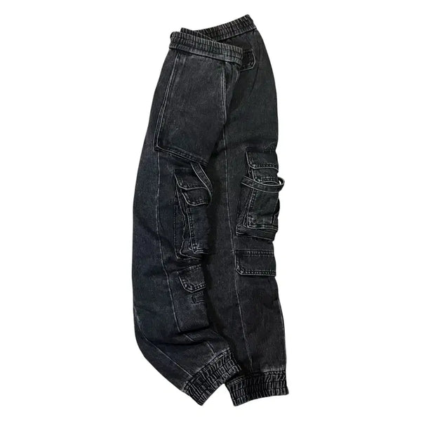 [BUNJANG] Juun.J Pigment Washed Denim Cargo Pants / 준지 피그먼트 워싱 데님 카고 팬츠