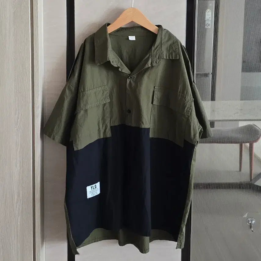[BUNJANG] Colorblock Oversized Fit Shirt Men's S / 배색 박시핏셔츠 170쯤/남성S