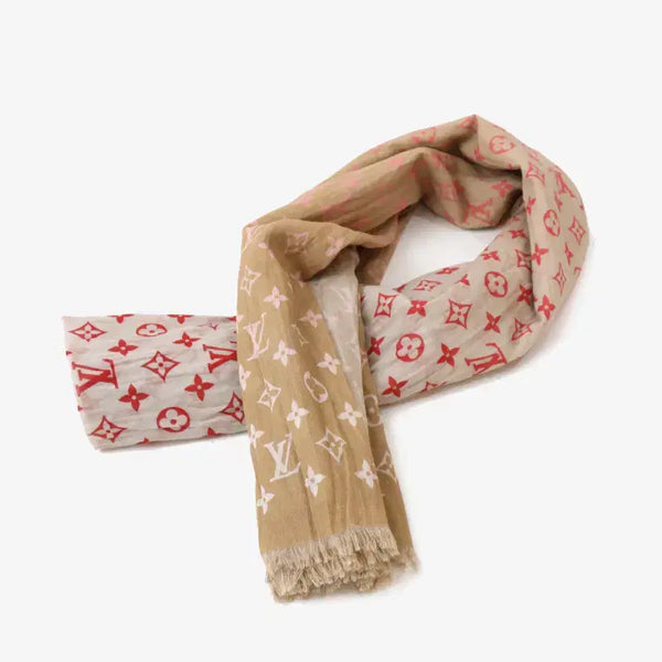 [BUNJANG] Louis Vuitton Monogram Gradient Scarf Beige / (정품)루이비통 모노그램 베이지 스카프