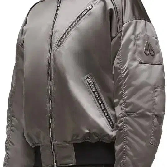 [BUNJANG] Moo-Snuckles Nicholas Bomber Jacket - Silver / 무스너클 니콜라스 봄버 재킷 M팝니다.