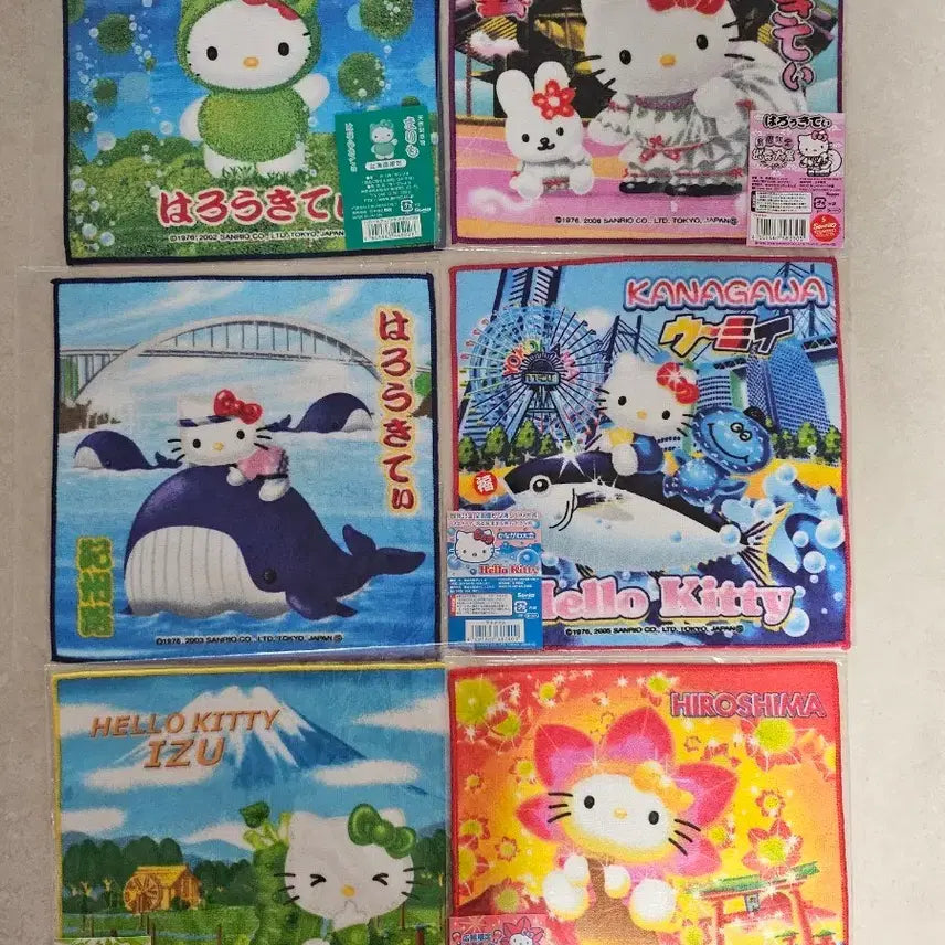 [BUNJANG] Sanrio Classic Hello Kitty Handkerchief (Sealed) / 헬로키티  고전키티손수건