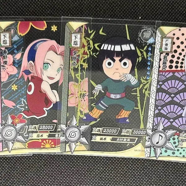 [BUNJANG] Naruto Character Trading Card Set (Kakashi, Sakura, Rock Lee, Kimimaro) - 4 Cards / 나루토 카드 4장 세트 (카카시, 사쿠라, 록리, 키미마로)