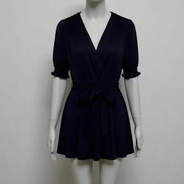 [BUNJANG] Culture Call Navy Free Size Dress/Blouse / 55~66 새상품 컬쳐콜 원피스 새제품 블라우스 반팔 치마 미니 스커트