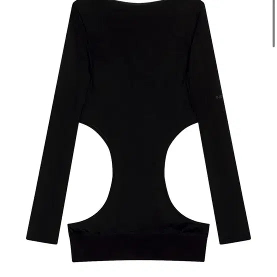 [BUNJANG] ojos Curved Cut Layered Tee Black / ojos 오호스 커브드 레이어드 티 블랙