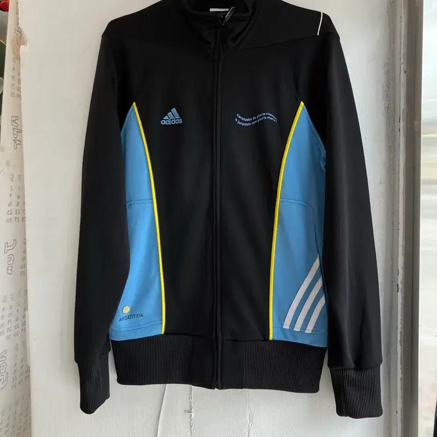 [BUNJANG] Adidas Track Top Jersey Black Blue / 아디다스 트랙탑 져지 블랙 블루