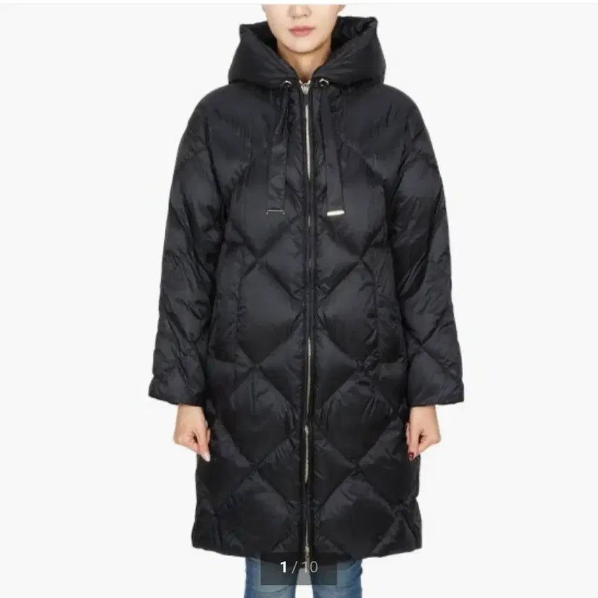 [BUNJANG] Max Mara Quilted Lightweight Long Down Coat Black Size 36 / 막스마라 퀼팅 경량롱패딩 블랙 36사이즈