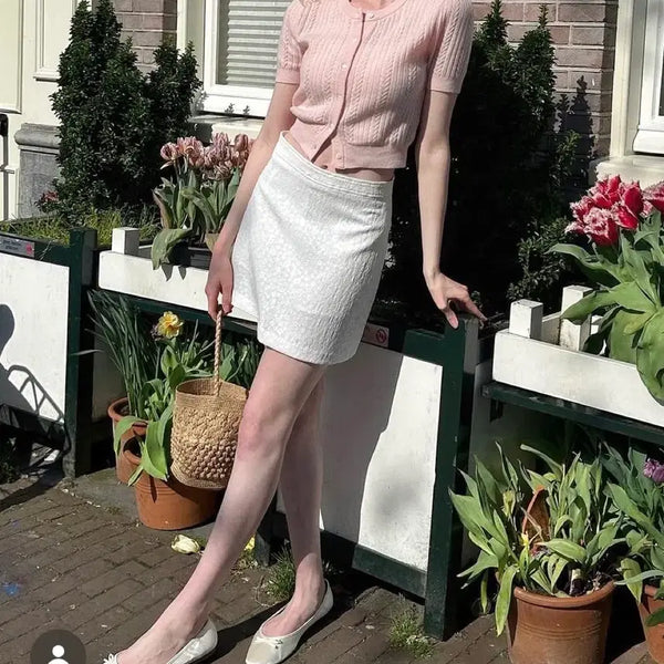 [BUNJANG] Archive J2U Jacquard Flower Skirt (M) / 아카이브제이투유 자가드 플라워스커트 M 새상품