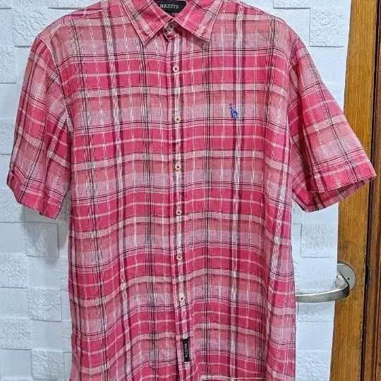 [BUNJANG] HAZZYS Check Short-Sleeve Shirt XL / HAZZY'S 헤지스 체크 반팔 셔츠 XL