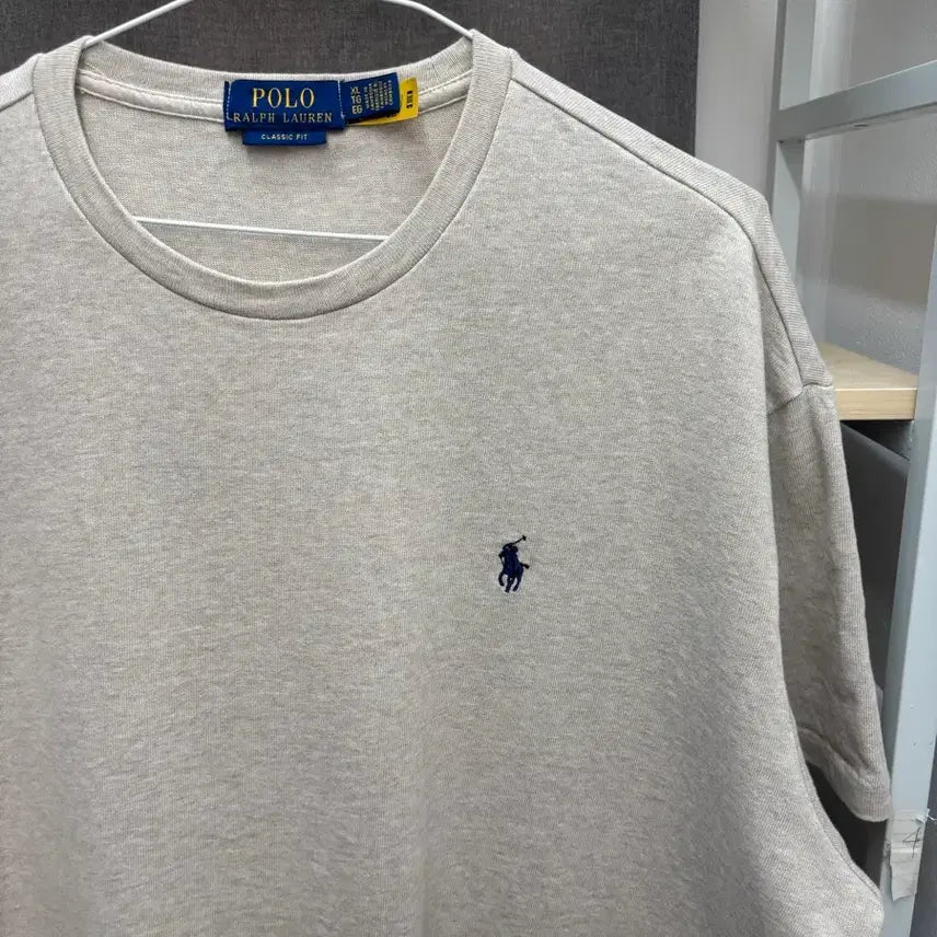 [BUNJANG] Polo Ralph Lauren Beige Short Sleeve T-Shirt XL / 폴로 랄프로렌 베이지색 반팔 큐알신형