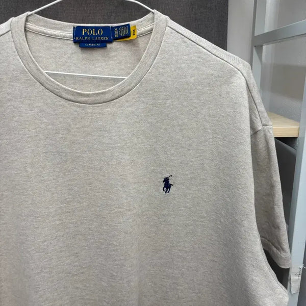 [BUNJANG] Polo Ralph Lauren Beige Short Sleeve T-Shirt XL / 폴로 랄프로렌 베이지색 반팔 큐알신형
