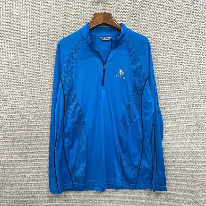 [BUNJANG] Black Yak Men's Functional Half-Zip Long Sleeve T-Shirt Size 105 / 블랙야크 등산 기능성 반집업 긴팔티 105 D07430