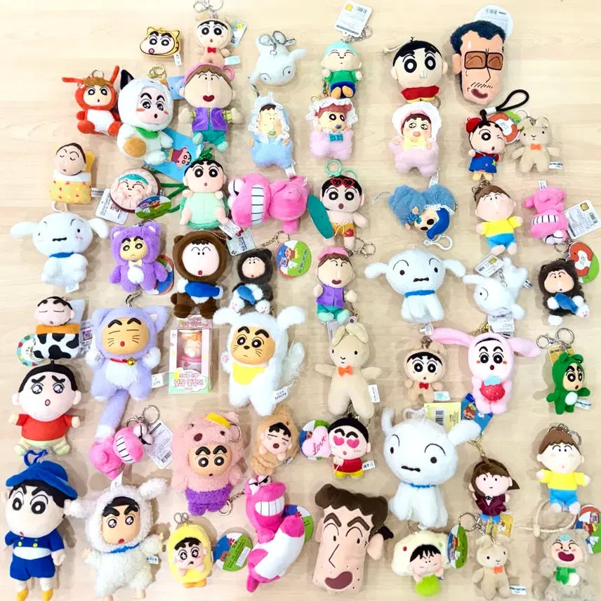 [BUNJANG] Crayon Shin-chan Character Keyring Dolls (Individual) / 짱구훈이흰둥이맹구부리부리대마왕짱아인형뽑기 열쇠가방고리키링인형(개당)