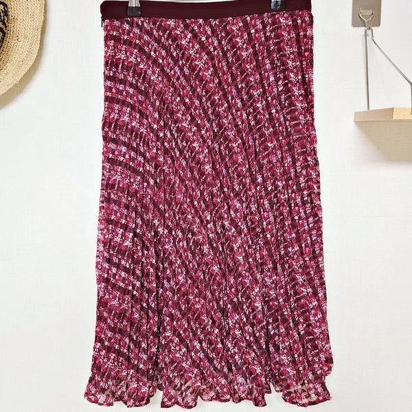 [BUNJANG] Nice Claup Shirring Pleats Long Skirt Pink / 나이스클랍 셔링플리츠 롱스커트 55 핑크