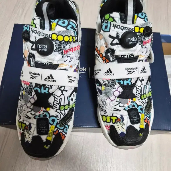 [BUNJANG] Reebok x Adidas Instapump Fury Sticker City Sneakers / 리복X아디다스 인스타펌프 퓨리