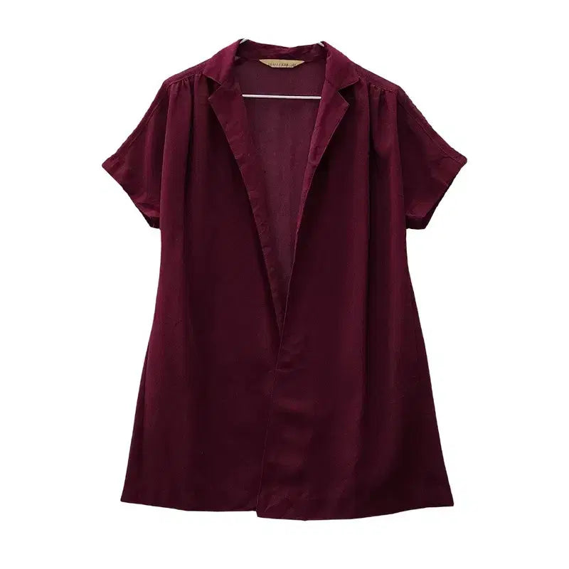 [BUNJANG] Vintage Minimal Retro Wine Cardigan Jacket / 빈티지 미니멀 레트로 와인 가디건 자켓