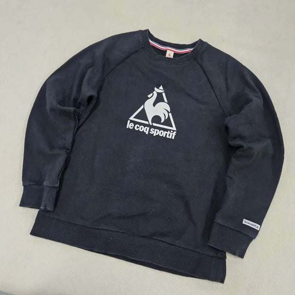 [BUNJANG] Le Coq Sportif Big Logo Black Sweatshirt / M 르꼬끄 빅로고 블랙 맨투맨 0703Y