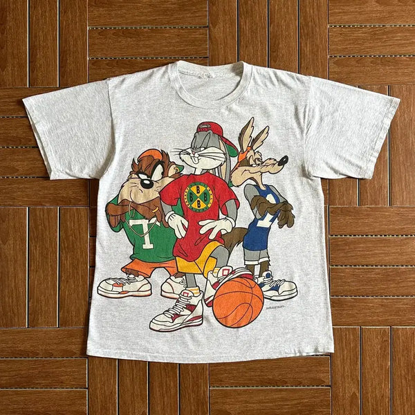 [BUNJANG] 90s Warner Bros. Looney Tunes Cotton T-Shirt (L) / 90s Warner Bros 루니튠즈 코튼 반팔티 L