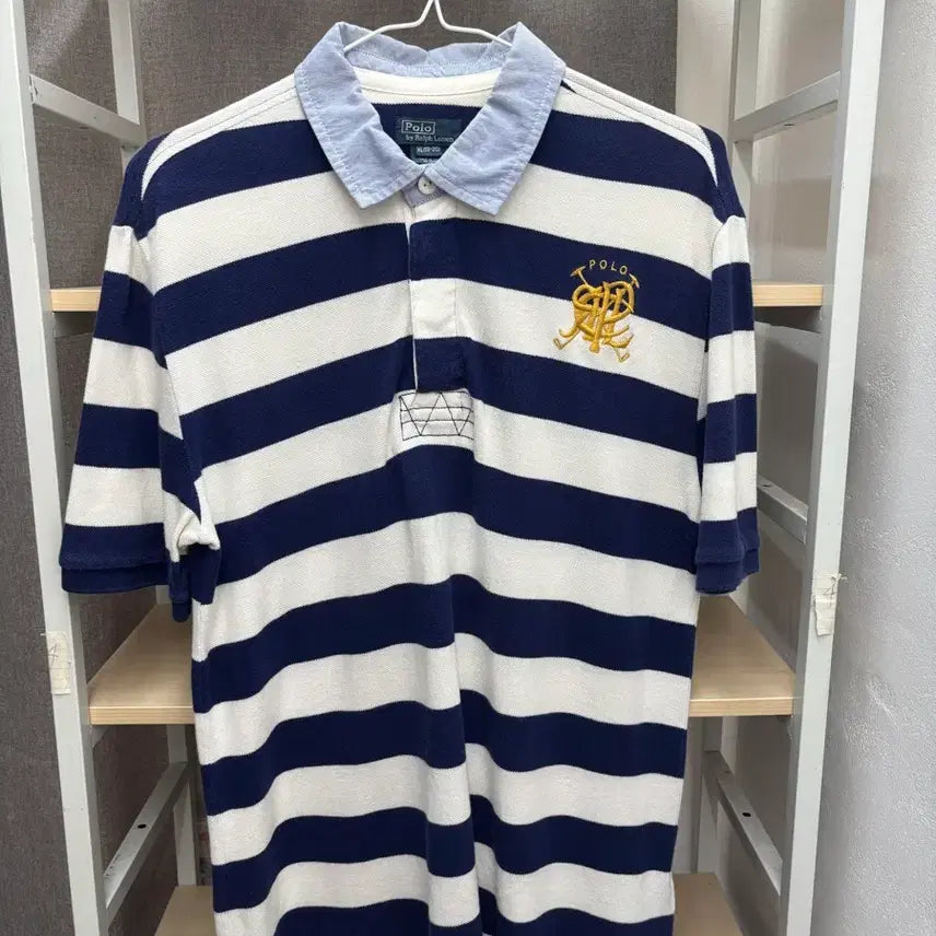 [BUNJANG] Polo Ralph Lauren Striped Rugby Short-Sleeve T-Shirt / 폴로 랄프로렌 스트라이프 럭비 반팔 티셔츠