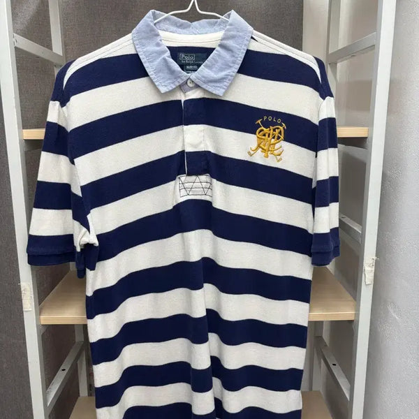 [BUNJANG] Polo Ralph Lauren Striped Rugby Short-Sleeve T-Shirt / 폴로 랄프로렌 스트라이프 럭비 반팔 티셔츠