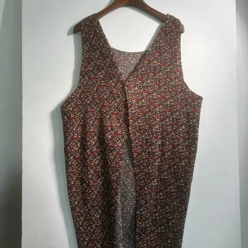 [BUNJANG] Pleated Floral Sleeveless Dress / 플리츠 꽃무늬 슬리브리스 원피스 C587