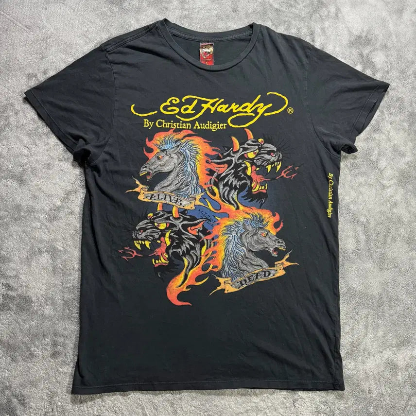 [BUNJANG] Christian Audigier by Ed Hardy Short Sleeve T-Shirt / [L] 에드하디 by 크리스찬오디저 반팔