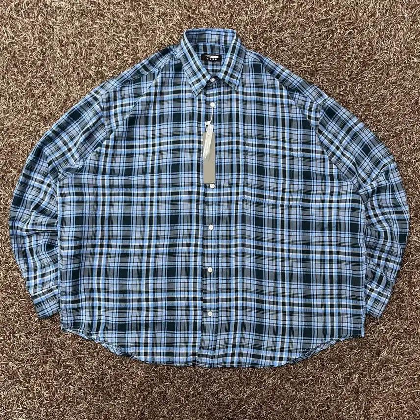 [BUNJANG] SDNSR Oversized Check Shirt / 새상품 S DNSR 오버핏 체크 셔츠