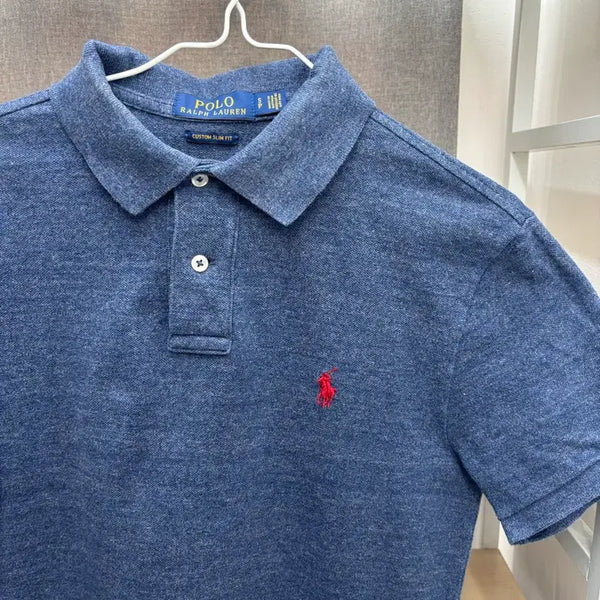 [BUNJANG] Polo Ralph Lauren Custom Slim Fit Short Sleeve Shirt Navy / 폴로 랄프로렌 커스텀 슬림핏 반팔 셔츠 네이비