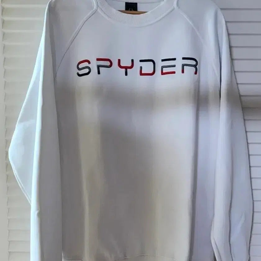 [BUNJANG] Spider Logo White Sweatshirt / 스파이더 맨투맨 화이트