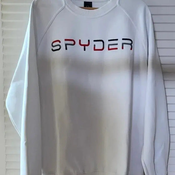 [BUNJANG] Spider Logo White Sweatshirt / 스파이더 맨투맨 화이트