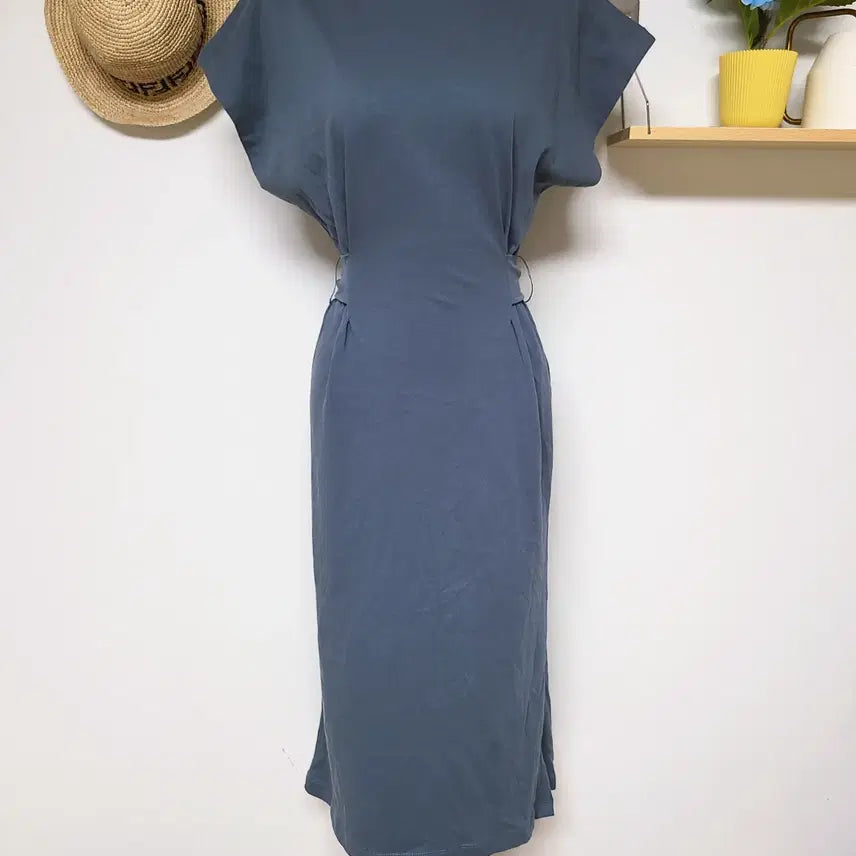 [BUNJANG] Zara Cotton Jersey Long Dress Grayish Blue Size S / 새상품 자라 코튼저지 롱원피스 55 그레이시블루