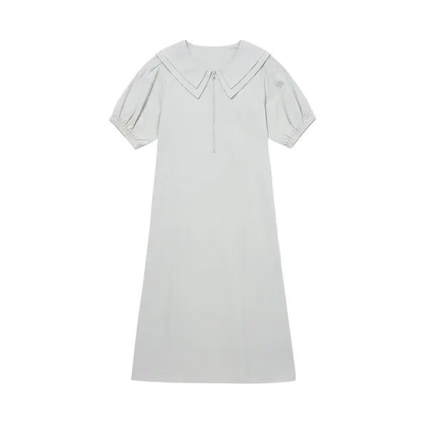 [BUNJANG] Women's Mint Nylon Sailor Collar Long Dress / 여성F/ 민트 나일론 세일러카라 롱 원피스 32-26