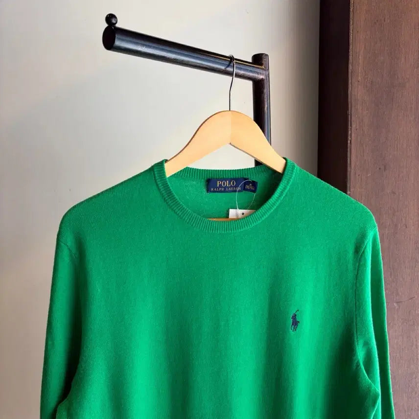 [BUNJANG] Polo Ralph Lauren Green Wool Knit (100% Wool) / 17383 - 폴로 랄프로렌 그린 울 니트 (울 100%)