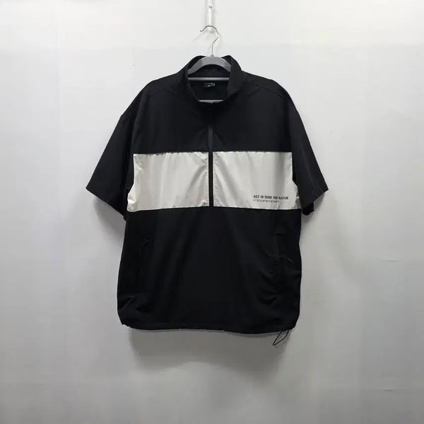 [BUNJANG] CHASECULT Black Half Zip Anorak T-Shirt / 0204 CHASECULT 체이스컬트 반집업 반팔 아노락 100 블랙
