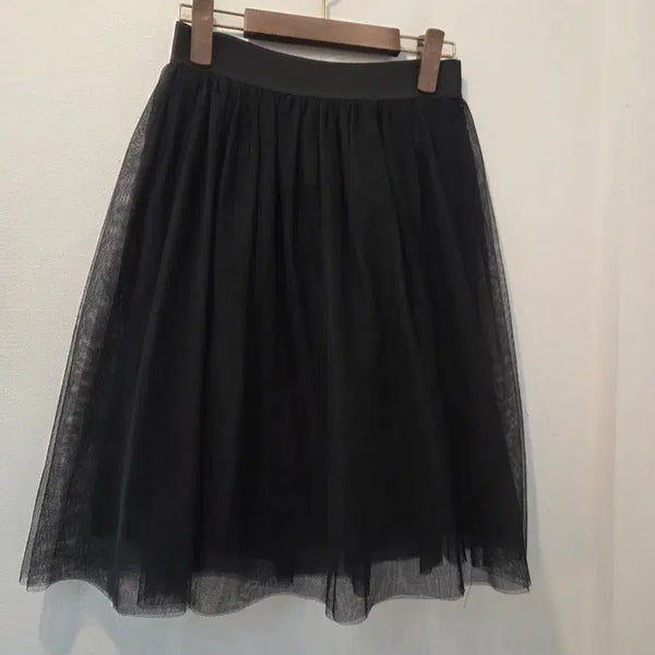 [BUNJANG] Plastic Island Black Tulle Skirt / 플라스틱 아일랜드  블랙 튤 스커트 가50