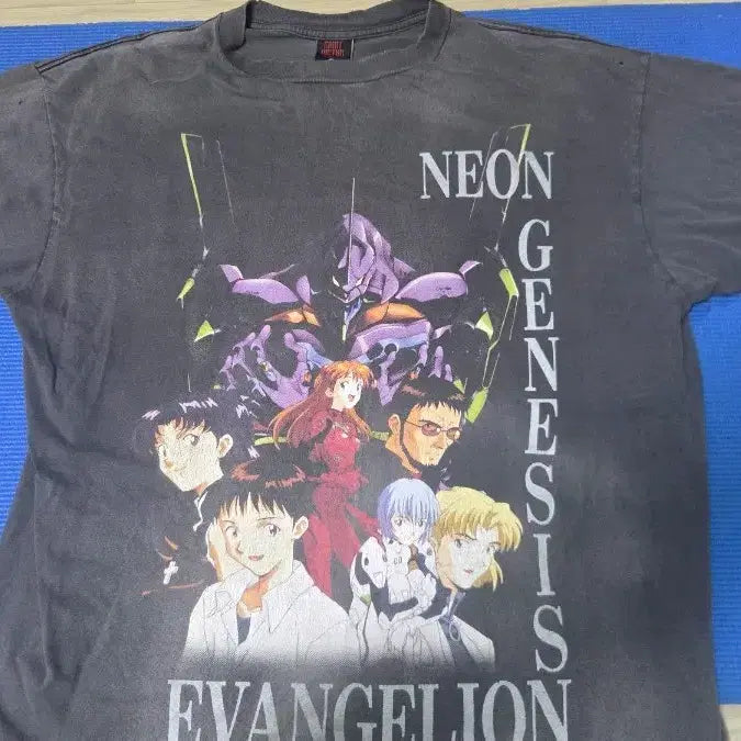 [BUNJANG] Saint Michael Evangelion T-Shirt Large Black / 세인트미카엘 에반게리온 티셔츠 L사이즈 블랙