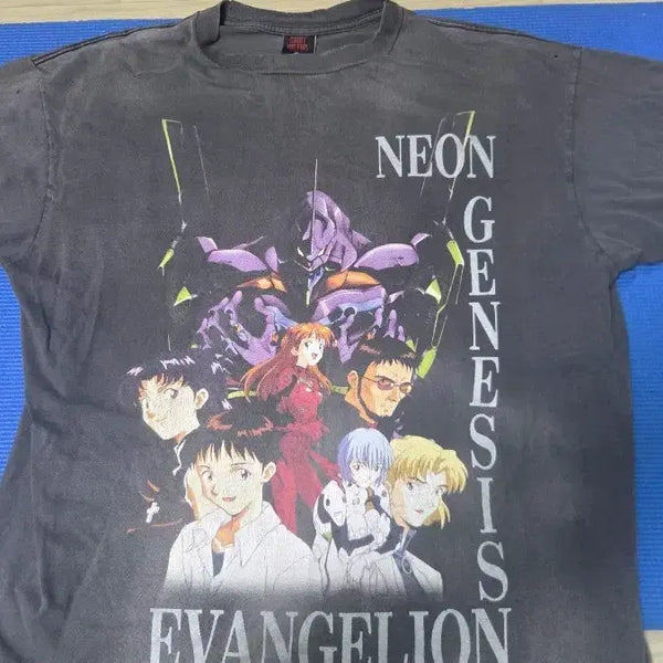 [BUNJANG] Saint Michael Evangelion T-Shirt Large Black / 세인트미카엘 에반게리온 티셔츠 L사이즈 블랙