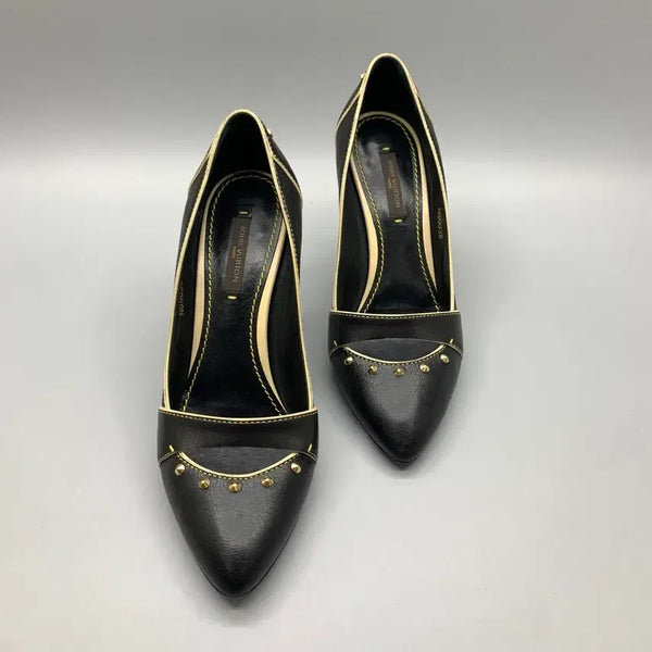[BUNJANG] Louis Vuitton Black Studded Pumps Heels / 267002383 루이비통 펌프스 힐 블랙 금장 스터드 장식