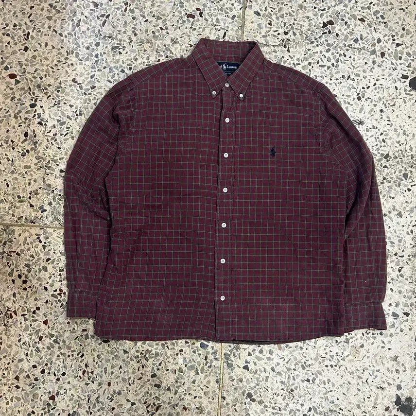 [BUNJANG] Polo Ralph Lauren Check Pattern Shirt / 폴로 랄프로렌 체크 패턴 셔츠