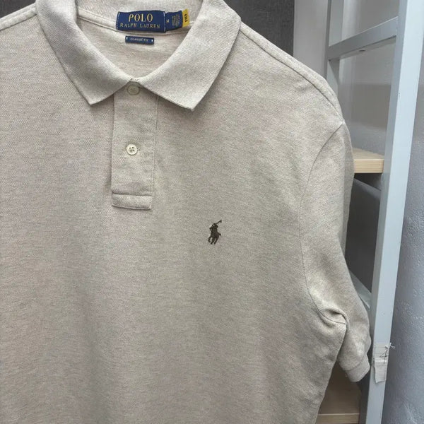 [BUNJANG] Polo Ralph Lauren Basic Fit Short Sleeve Polo Shirt Beige QR New Model / 폴로 랄프로렌 기본 핏 반팔 카라티 베이지 큐알신형