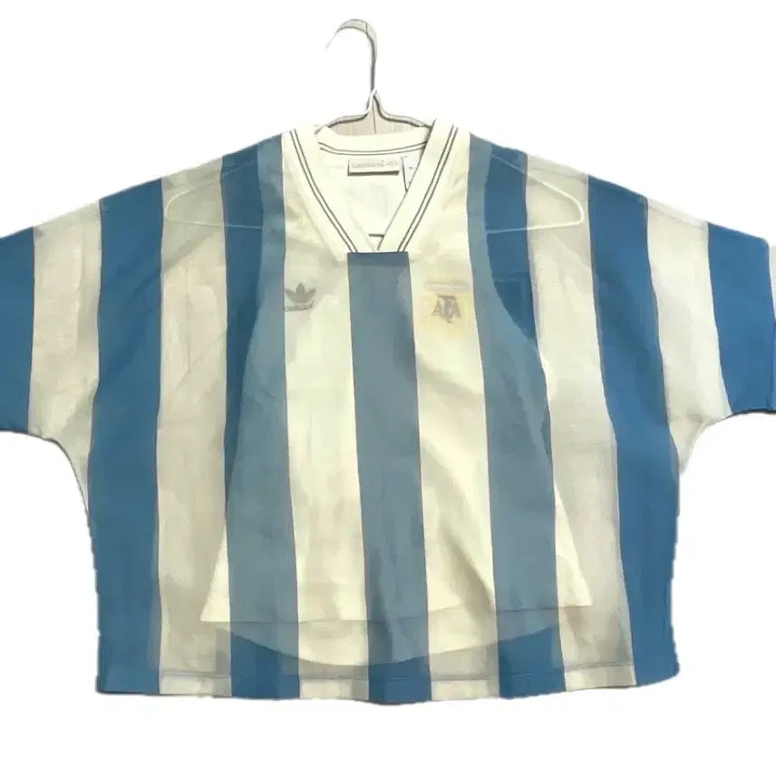 [BUNJANG] Adidas Argentina Soccer Jersey Crop Top / 아디다스 아르헨티나 축구 유니폼 나시
