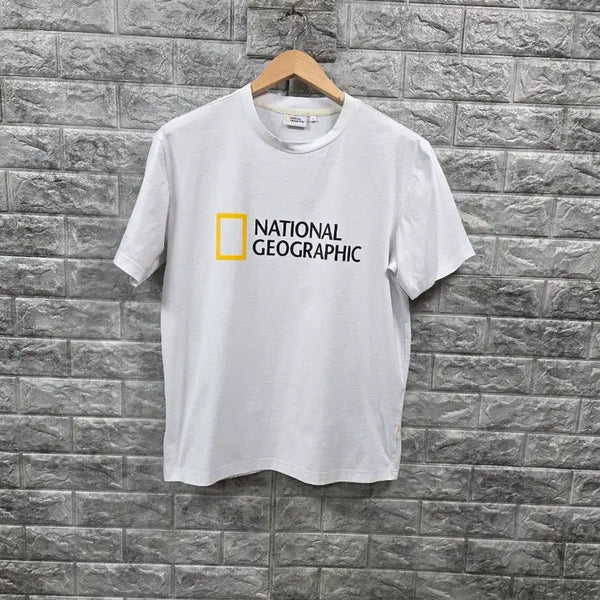 [BUNJANG] National Geographic White Short Sleeve T-Shirt Size 100 / 내셔널 지오그래픽 반팔 티셔츠 화이트  사이즈 100