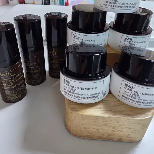 [BUNJANG] Belif Essence & Moisture Cream Set (10ml) / 빌리프 에센스&수분크림 10ml 미개봉 택포