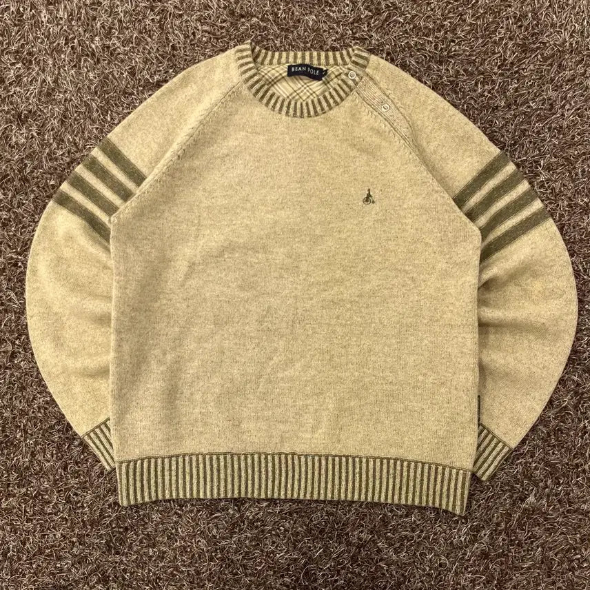 [BUNJANG] Beanpole Diagonal Button Wool Knit / 105 빈폴 사선 버튼 울 니트