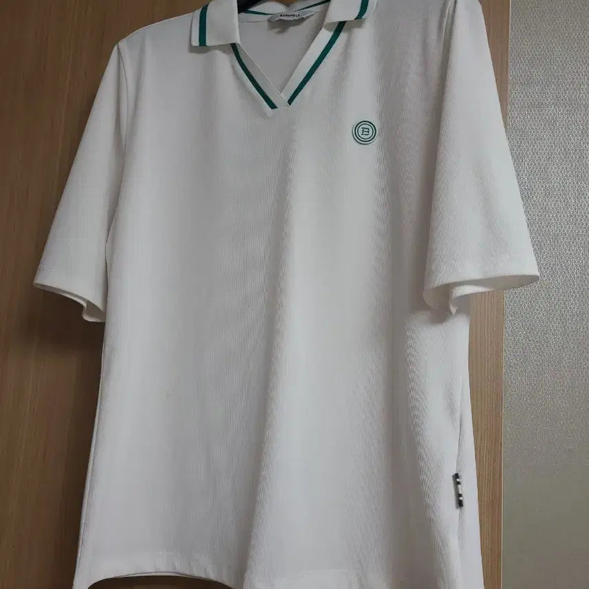 [BUNJANG] Beanpole Golf Women's Ivory Ribbed Short-Sleeve T-Shirt / 빈폴골프 여성 아이보리 골지 반팔 티셔츠