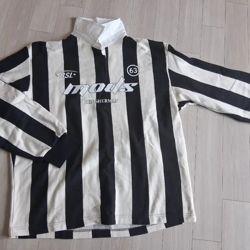[BUNJANG] Sherman Stripe Polo T-Shirt / 벤셔먼 카라티셔츠 축구티 400