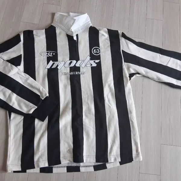 [BUNJANG] Sherman Stripe Polo T-Shirt / 벤셔먼 카라티셔츠 축구티 400