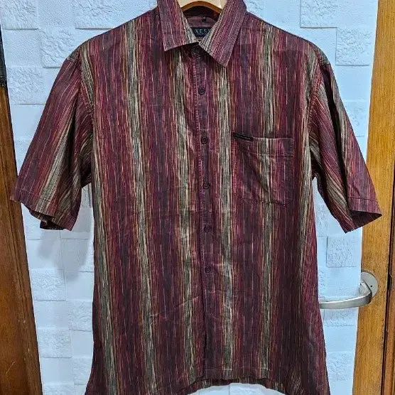 [BUNJANG] XESS Vintage Pattern Short Sleeve Shirt L / XESS 빈티지패턴 반팔 셔츠 L